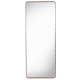 Zrcadlo Adnet obdélníkové, černá barva 180x70 cm