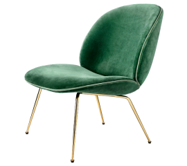Beetle lounge chair green velvet