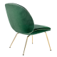 Beetle lounge chair green velvet