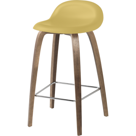 GUBI 3D barová stolička HiRek žlutý sedák